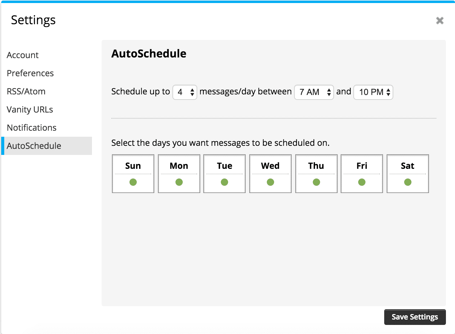 Social Media Scheduling Tool - Hootsuite AutoSchedule tool