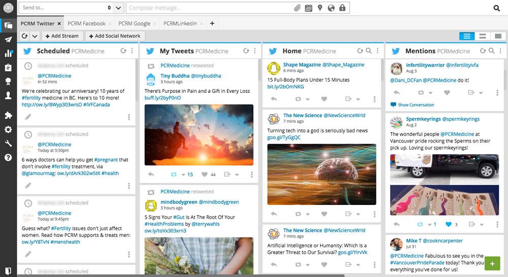Social Media Scheduling Tool - Hootsuite Dashboard Twitter