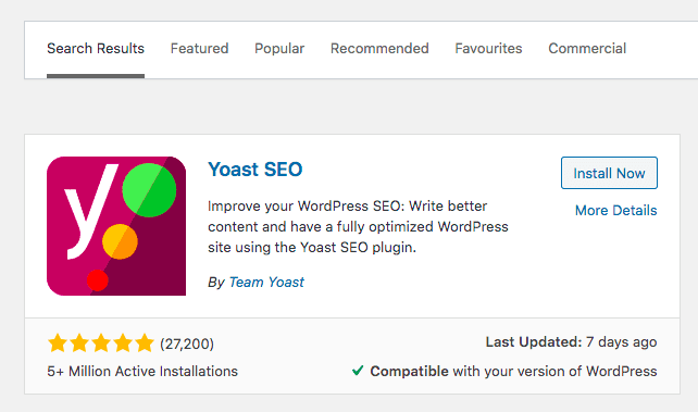 screenshot showing how to activate the Yoast SEO plugin